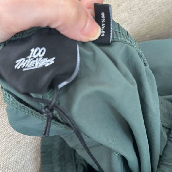 NWT 100 Thieves Foundations Nylon Pants in Green - Picture 4 of 9